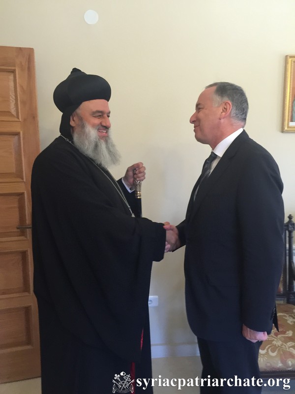 Patriarch Mor Ignatius Aprem II Meets UN Special Envoy for Syria’s Legal & Political Facilitator