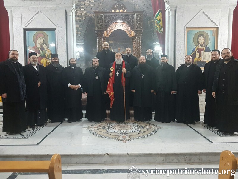 Patriarch Ignatius Aphrem II at the Lady of the Guirdle (Zunoro) Church in Homs