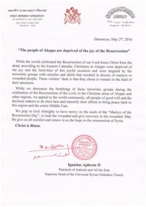 Statement Aleppo